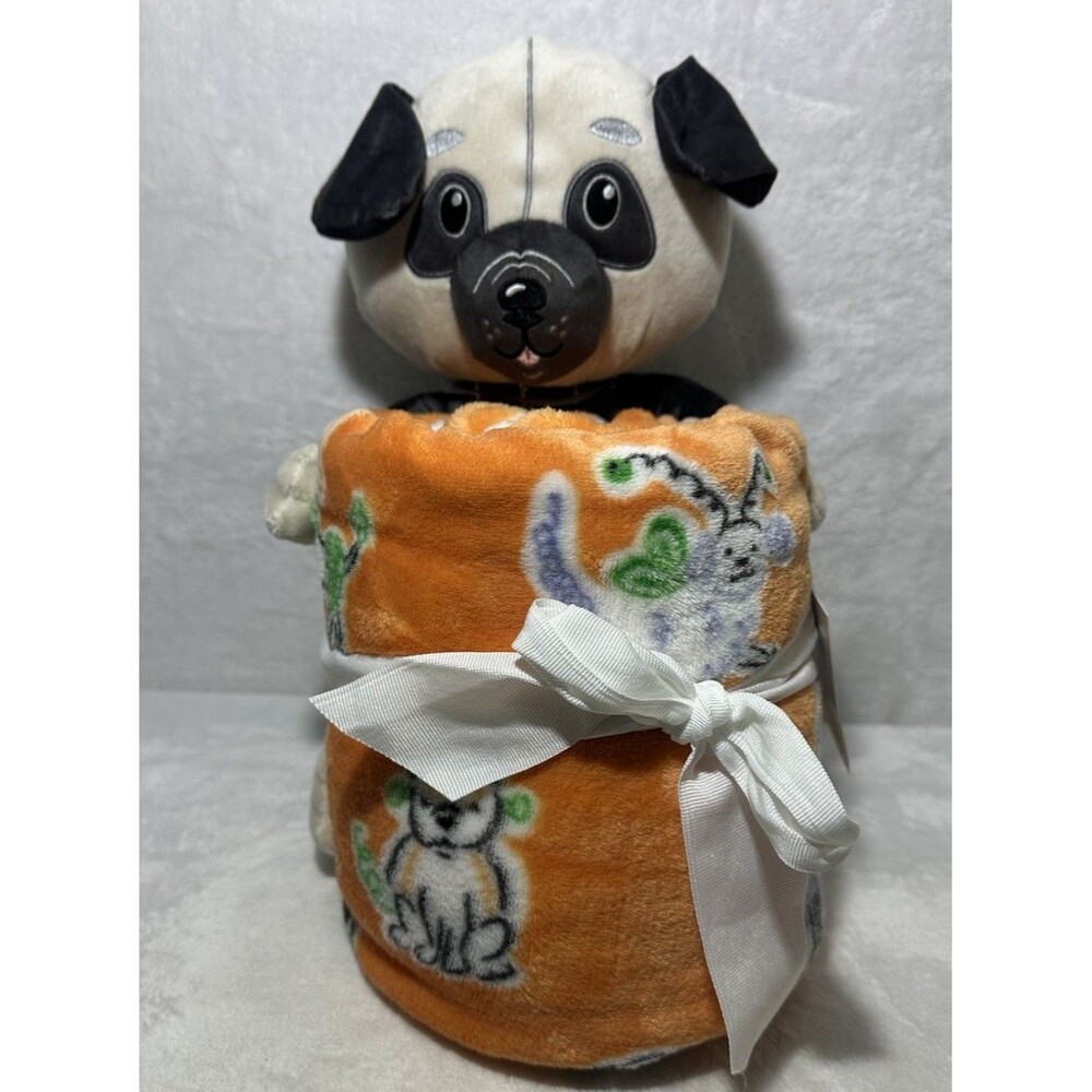 The Big One Kids Puppy Plush & Throw Blanket Set Soft Stuffed Dog